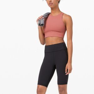 Lululemon High Neck Energy Bra Tough Long Line in Brier Rose